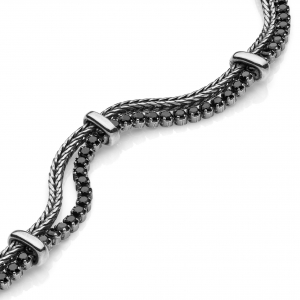 Bracciale in Argento con coda di volpe